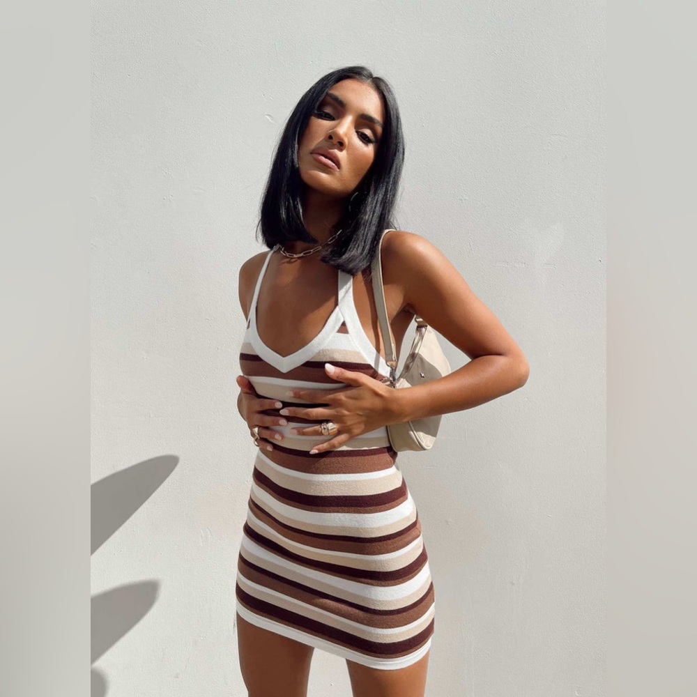 Ciro Mini Dress Brown - Picture 1 of 10